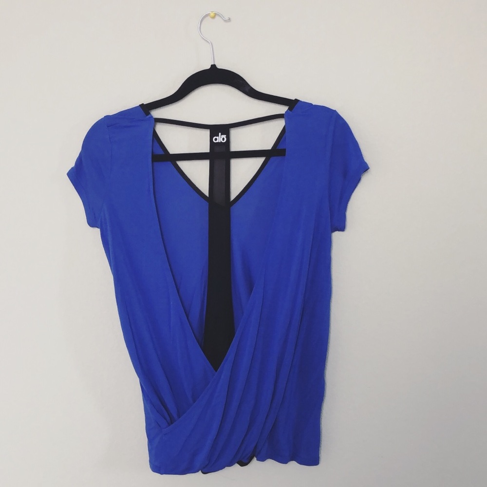 Open back workout top